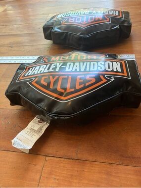 Harley-Davidson Black and Orange Shield Duffel Bag